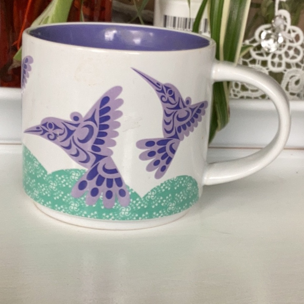 Purple Bird Design Mug
